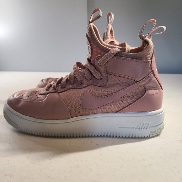 Nike Air Force 1 Ultraforce Mid Particle Pink Womens Shoes 864025-600 Size 7 - Picture 3 of 11